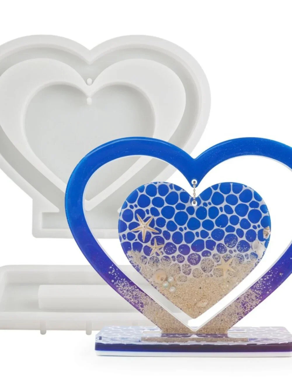 Large Heart Resin Molds, Silicone Molds for Epoxy Resin, Heart Shaped Photo Fram
